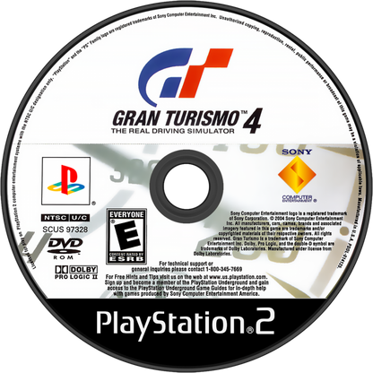Gran Turismo 4 disc for PlayStation 2 (PS2) video game