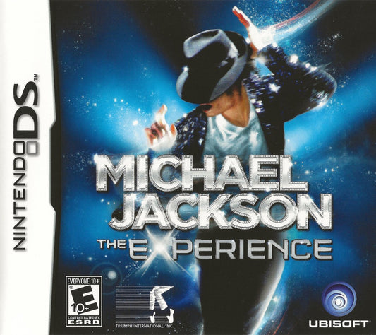 Michael Jackson The Experience for Nintendo DS (DS), cover image for a retro video game featuring rhythm-based gameplay, music performance challenges, dance mechanics, iconic song tracks, and interactive pop music action