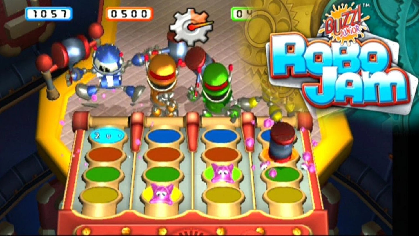 Buzz! Junior: Robo Jam for PlayStation 2 with fun-filled party mini-games and robot-themed challenges gameplay