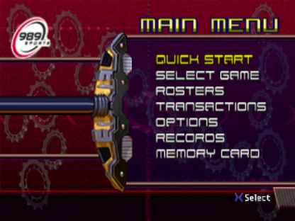 NHL FaceOff 2001 – PlayStation 2 (PS2) video game title screen, ice hockey sports simulation game.