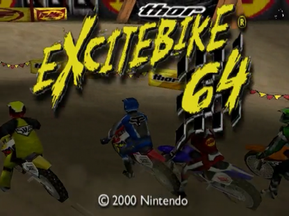Excitebike 64 title screen for Nintendo 64 (N64) video game