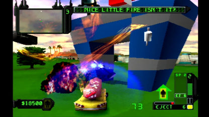 Rogue Trip PlayStation 1 game featuring vehicular combat racing, destructible environments, and fast-paced arcade action gameplay gameplay