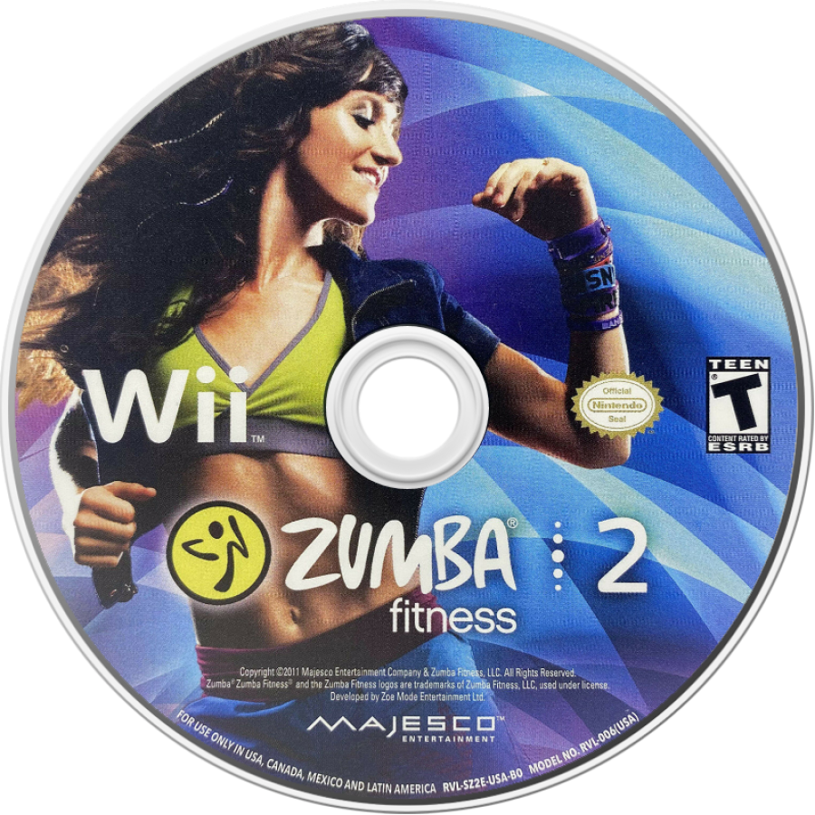 Zumba Fitness 2 video game featuring dance workout gameplay energetic Zumba routines fitness tracking multiplayer support and interactive exercise fun for console players disc