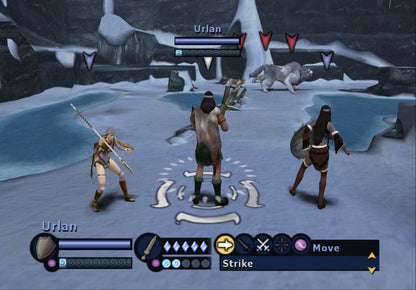 Gladius PlayStation 2 PS2 video game, tactical turn-based RPG, gladiator combat, strategy gameplay, classic console title gameplay