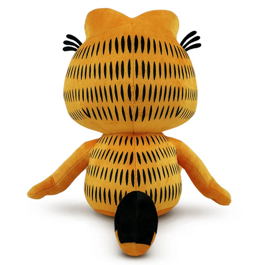 Garfield Sit 9 inch plush toy featuring classic comic strip character design soft stuffed collectible official Garfield merchandise and adorable display plush for fans rear view of plush