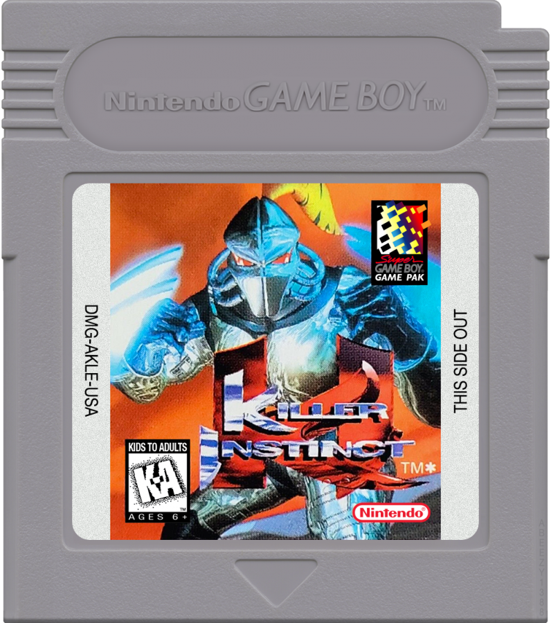 Killer Instinct cartridge art for Game Boy (GB) video game