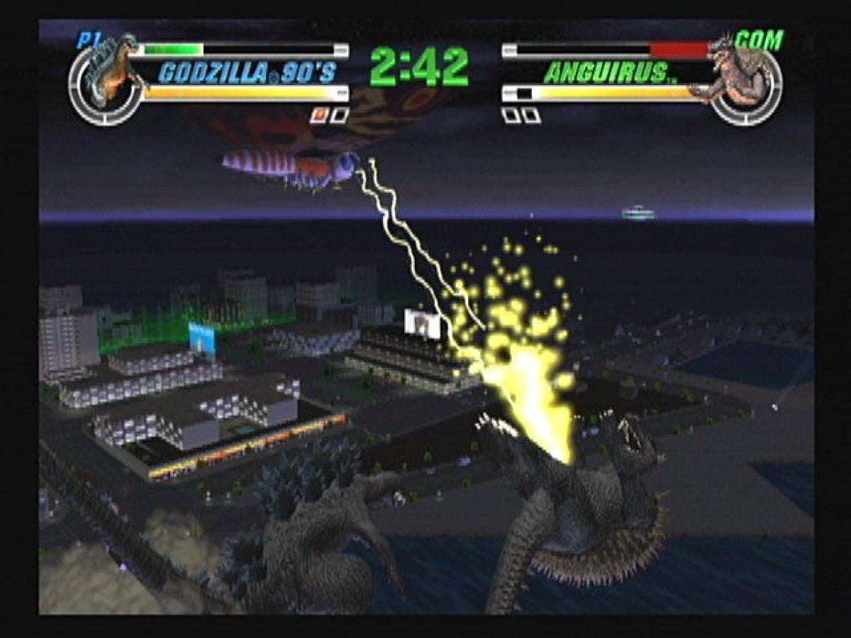 Godzilla: Destroy All Monsters Melee gameplay for GameCube (GC) fighting action video game
