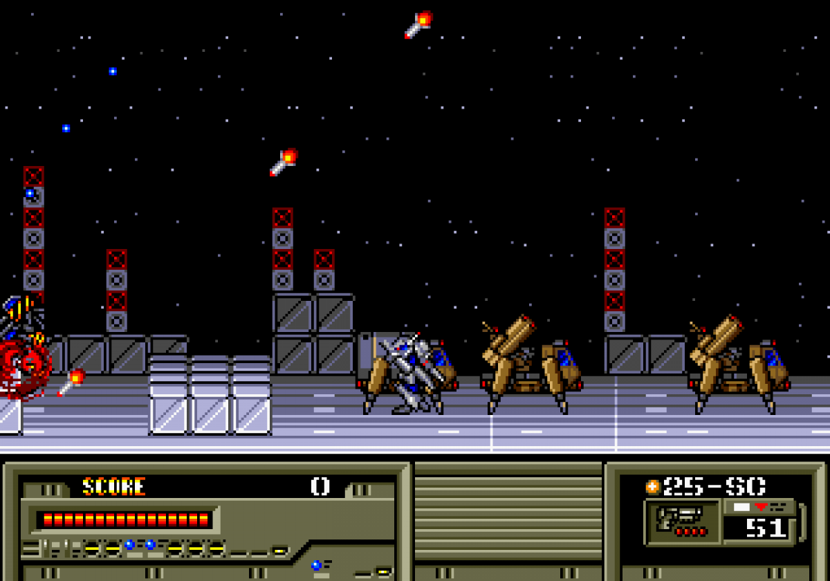 Target Earth Sega Genesis retro video game run and gun shooter gameplay (1990)