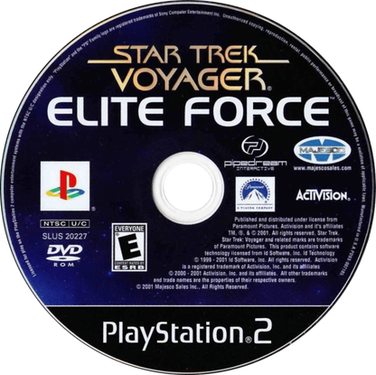 Star Trek Voyager Elite Force PlayStation 2 PS2 retro video game first person shooter disc