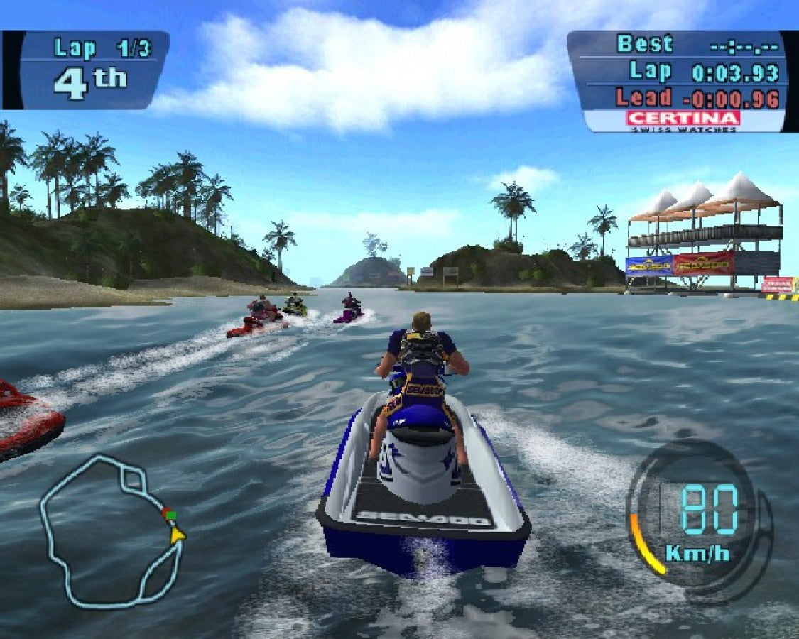 Splashdown: Rides Gone Wild – PlayStation 2 (PS2) video game gameplay, arcade water racing game.