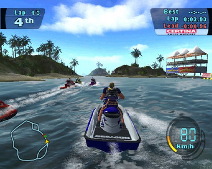 Splashdown: Rides Gone Wild – PlayStation 2 (PS2) video game gameplay, arcade water racing game.