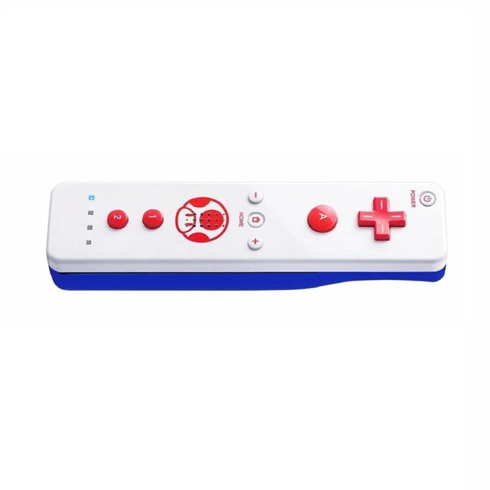 Toad Edition Motion Plus Wii Remote featuring character themed design, motion control gameplay, and Nintendo Wii compatibility horizontal view