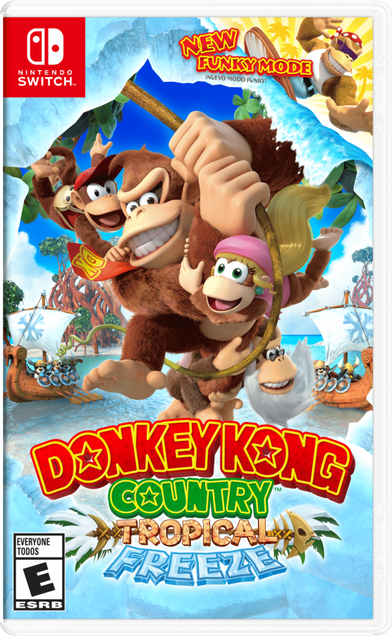 Donkey Kong Country: Tropical Freeze cover art for Nintendo Switch (NS) featuring side‑scrolling platform action with dynamic levels, cooperative play, and classic Donkey Kong characters.