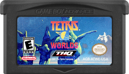 Tetris Worlds cartridge for Game Boy Advance video game.