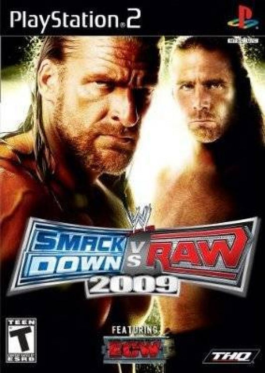WWE SmackDown vs. Raw 2009 cover art for PlayStation 2 (PS2) video game