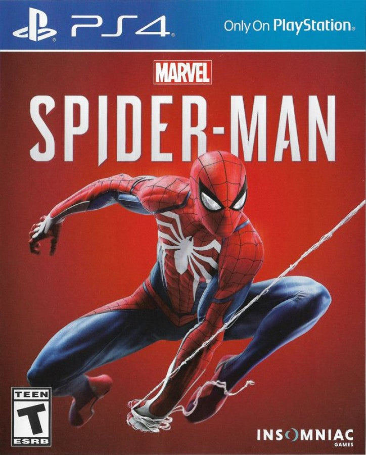 Marvel Spider-Man – PlayStation 4 (PS4) video game cover art, action adventure game