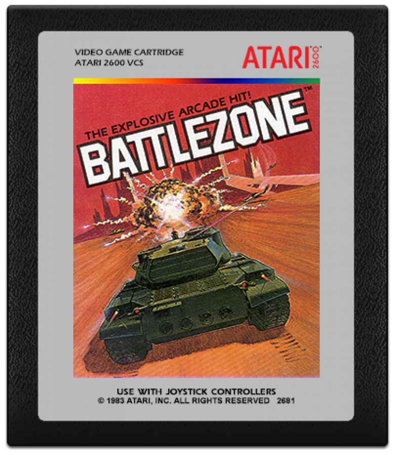 Battlezone cartridge art for Atari 2600 (2600) video game 