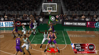 NBA 09: The Inside for PSP basketball sports video game featuring authentic NBA teams and players fast paced handheld gameplay franchise and season modes and portable PlayStation basketball simulation experience gameplay