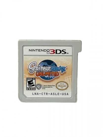 Scribblenauts Unlimited Nintendo 3DS game featuring puzzle adventure gameplay with open ended problem solving object creation mechanics and creative challenges using Maxwell’s magical notebook cartridge 