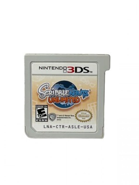 Scribblenauts Unlimited Nintendo 3DS game featuring puzzle adventure gameplay with open ended problem solving object creation mechanics and creative challenges using Maxwell’s magical notebook cartridge 