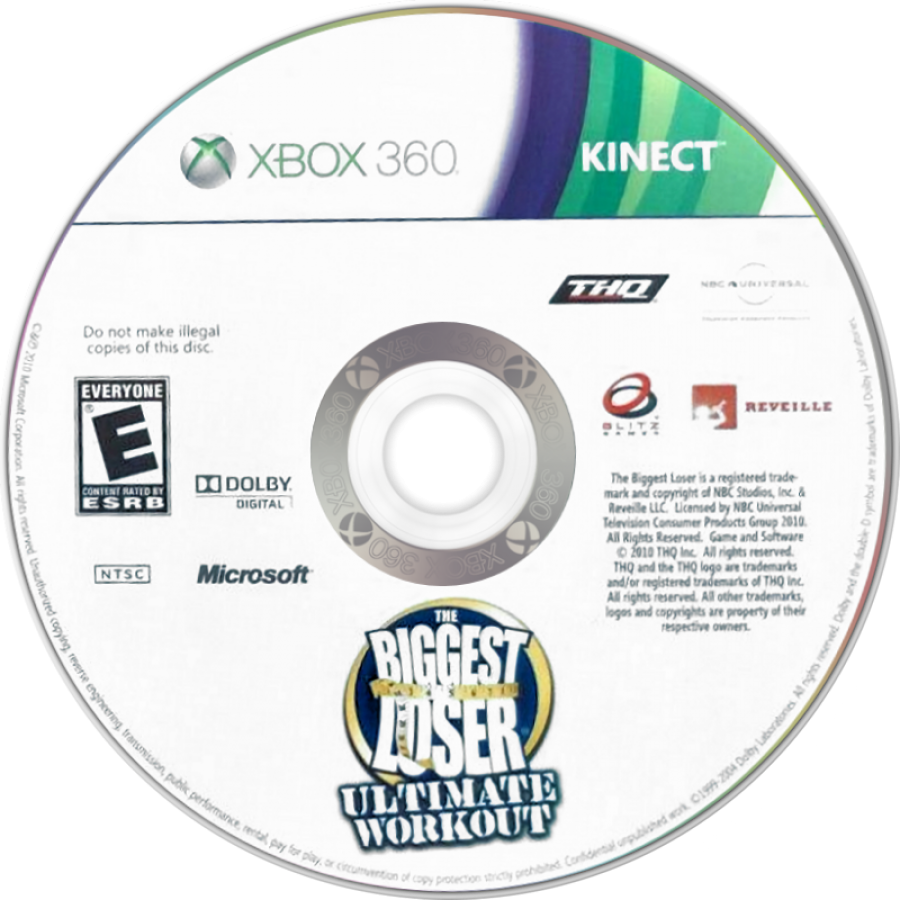 Biggest Loser: Ultimate Workout for Xbox 360 with fitness training and motion-based exercise features disc