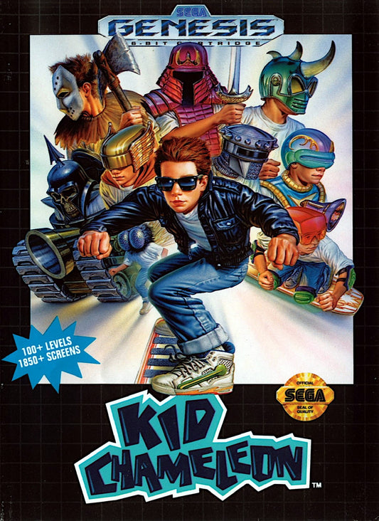 Kid Chameleon Sega Genesis retro video game action platformer cover art (1992)