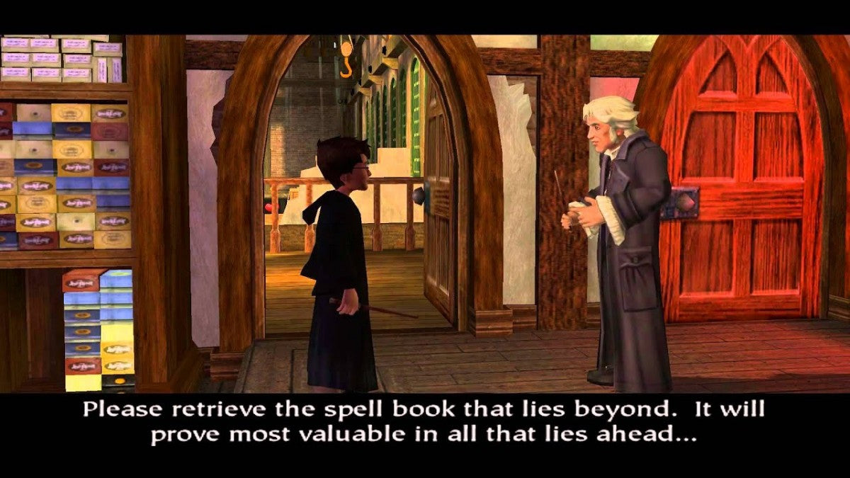 Harry Potter and the Sorcerer’s Stone for GameCube featuring magical adventure gameplay set in the wizarding world gameplay