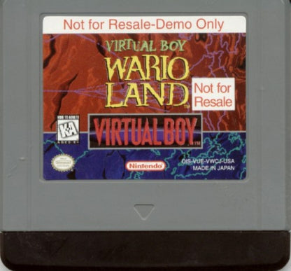 Wario Land Virtual Boy VB video game featuring Wario platforming adventure gameplay stereoscopic 3D environments enemy battles treasure collecting challenging levels hidden secrets classic Nintendo Virtual Boy gameplay retro video game collection collectible gaming appeal game cartridge