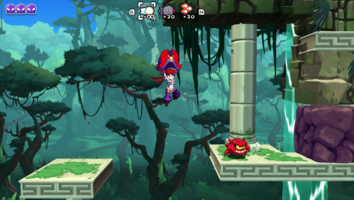 Shantae Half Genie Hero Risky Beats Edition game featuring colorful 2D platforming action, rhythmic gameplay elements, and anime inspired adventure starring Shantae gameplay