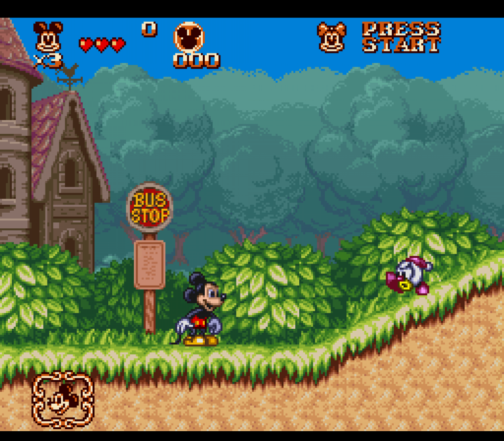 The Great Circus Mystery: Starring Mickey and Minnie gameplay image for Super Nintendo Entertainment System (SNES) retro video game