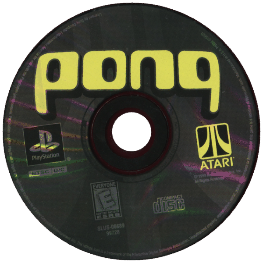 Pong: The Next Level disc for PlayStation 1 (PS1) arcade video game