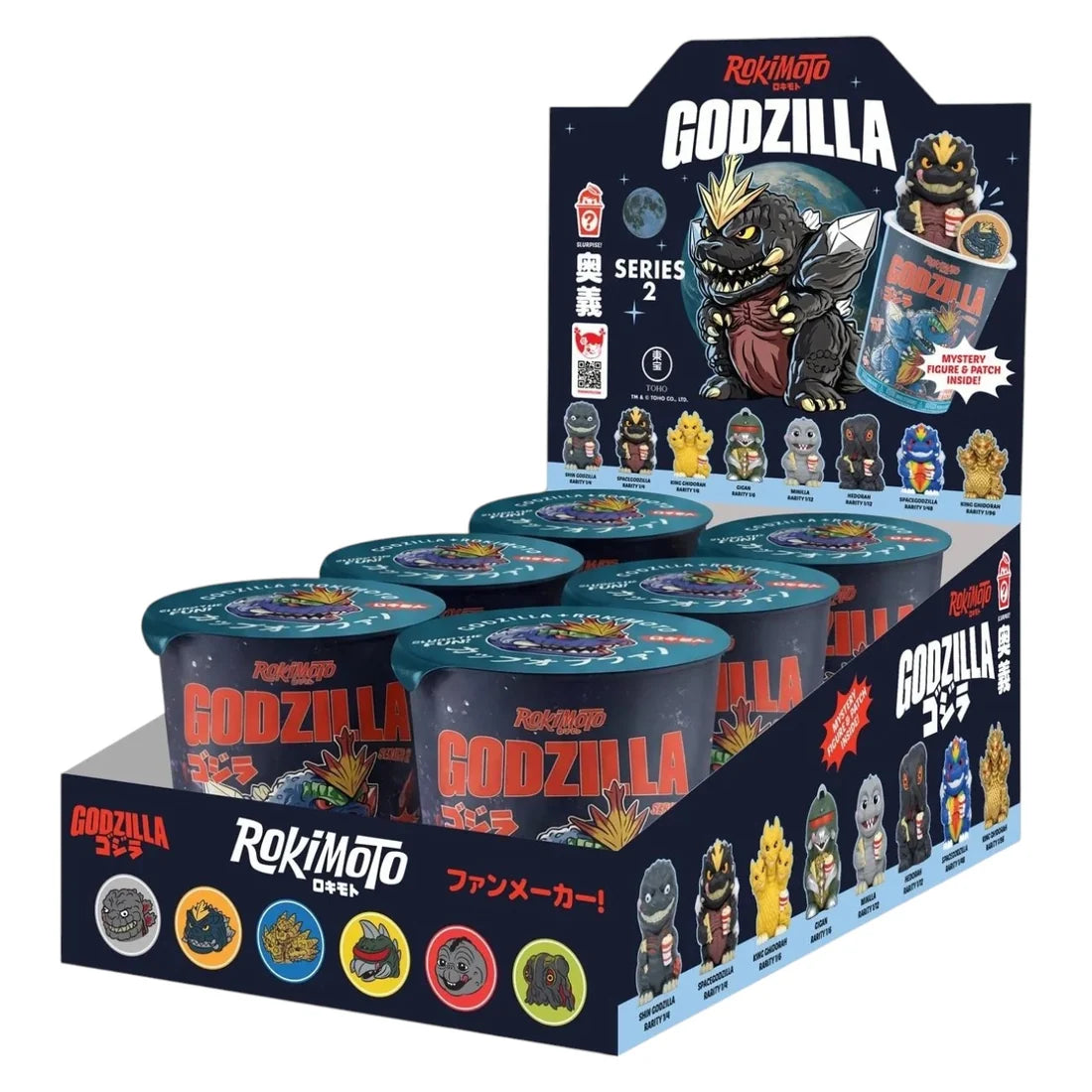 Godzilla Cup of Fun Series 2 Blind Box Godzilla collectible figure featuring iconic kaiju monster design fun cup themed styling Japanese monster franchise details mystery surprise figure collectible toy Godzilla character merchandise miniature display decor pop culture collectibles and kaiju fan collection appeal