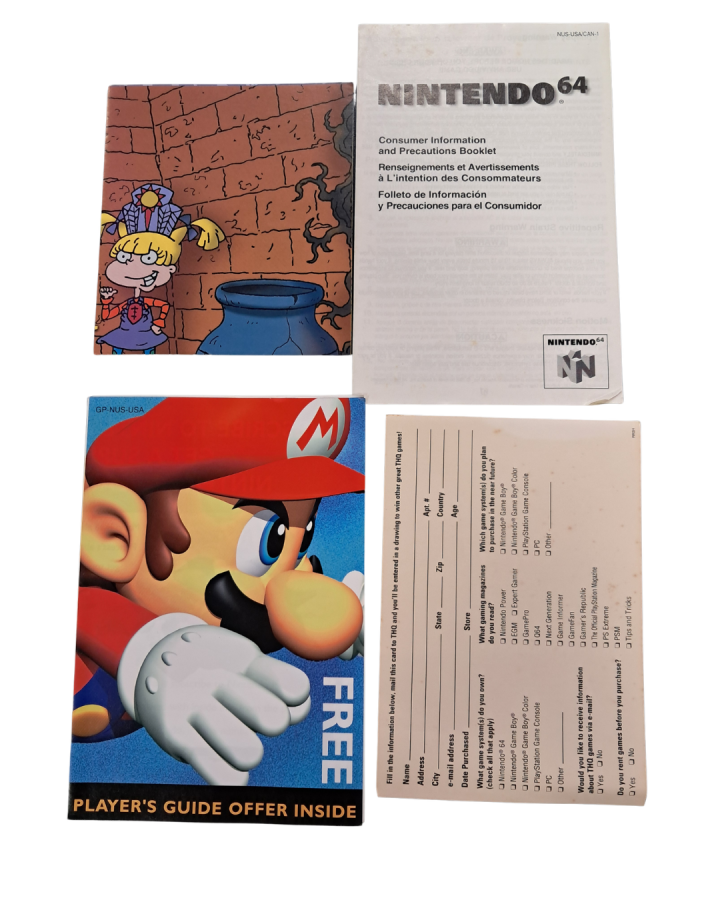 Rugrats Scavenger Hunt CIB complete in box party board style game featuring Rugrats characters mini games multiplayer challenges and Nickelodeon themed gameplay inserts