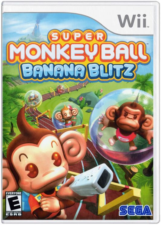 Super Monkey Ball: Banana Blitz cover art for Nintendo Wii (Wii) video game