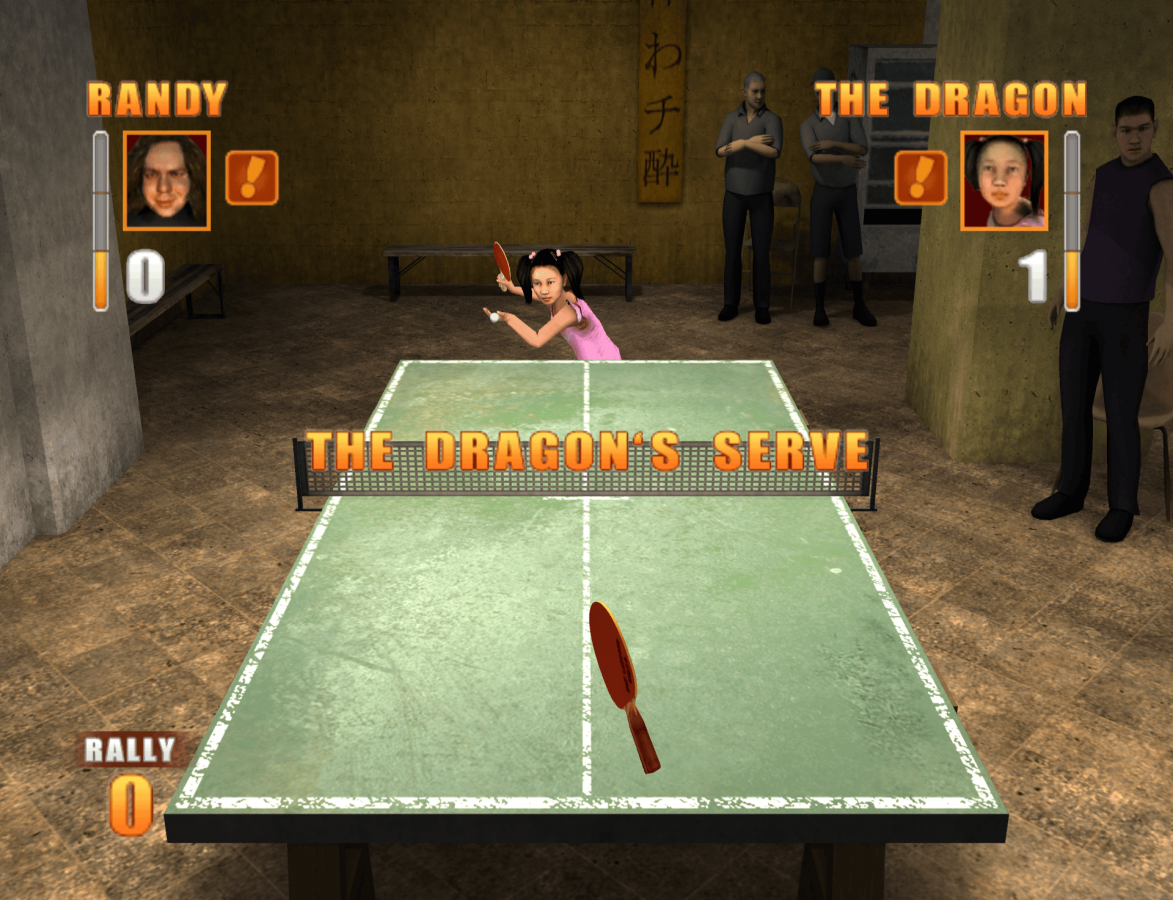 Retro Balls of Fury Wii inspired design featuring comedic table tennis action aesthetic motion controlled gameplay quirky martial arts humor over the top ping pong battles colorful arcade style sports entertainment nostalgic Nintendo Wii presentation gameplay