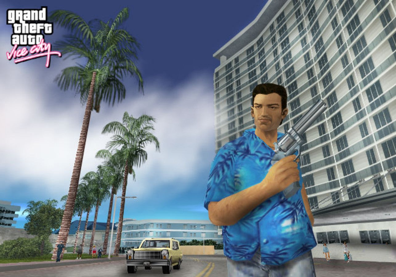 Grand Theft Auto Vice City Greatest Hits gameplay art for PlayStation 2 (PS2) video game