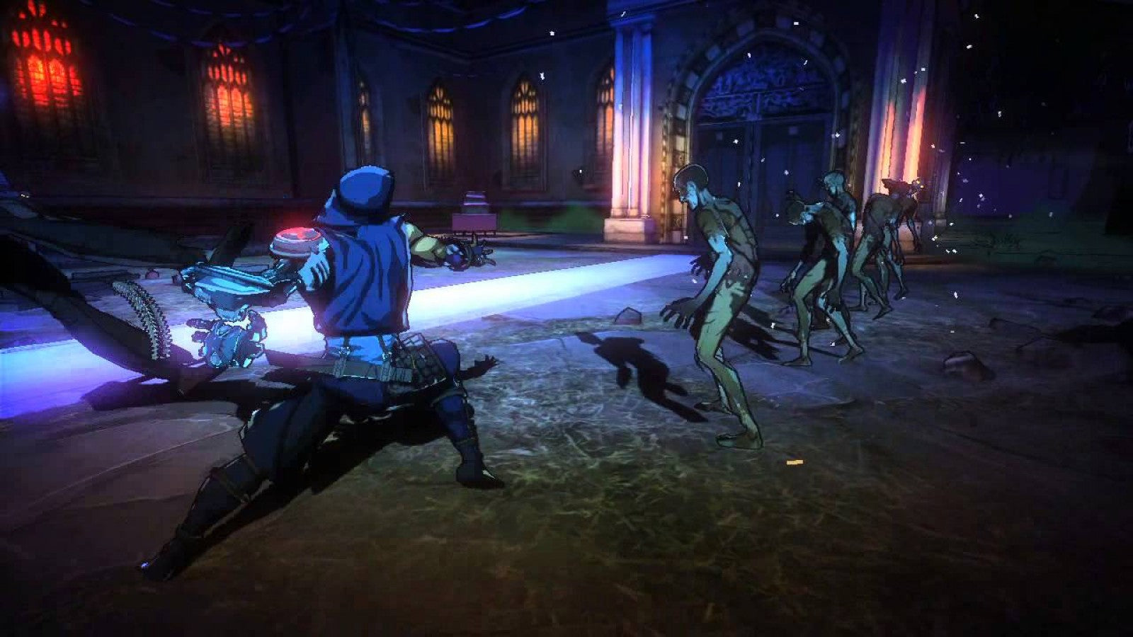 Yaiba Ninja Gaiden Z Xbox 360 action hack and slash video game zombie apocalypse cyber ninja combat gameplay screenshot