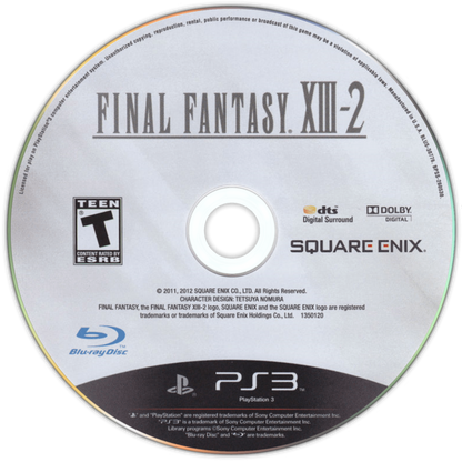 Final Fantasy XIII-2 disc for PlayStation 3 (PS3) video game