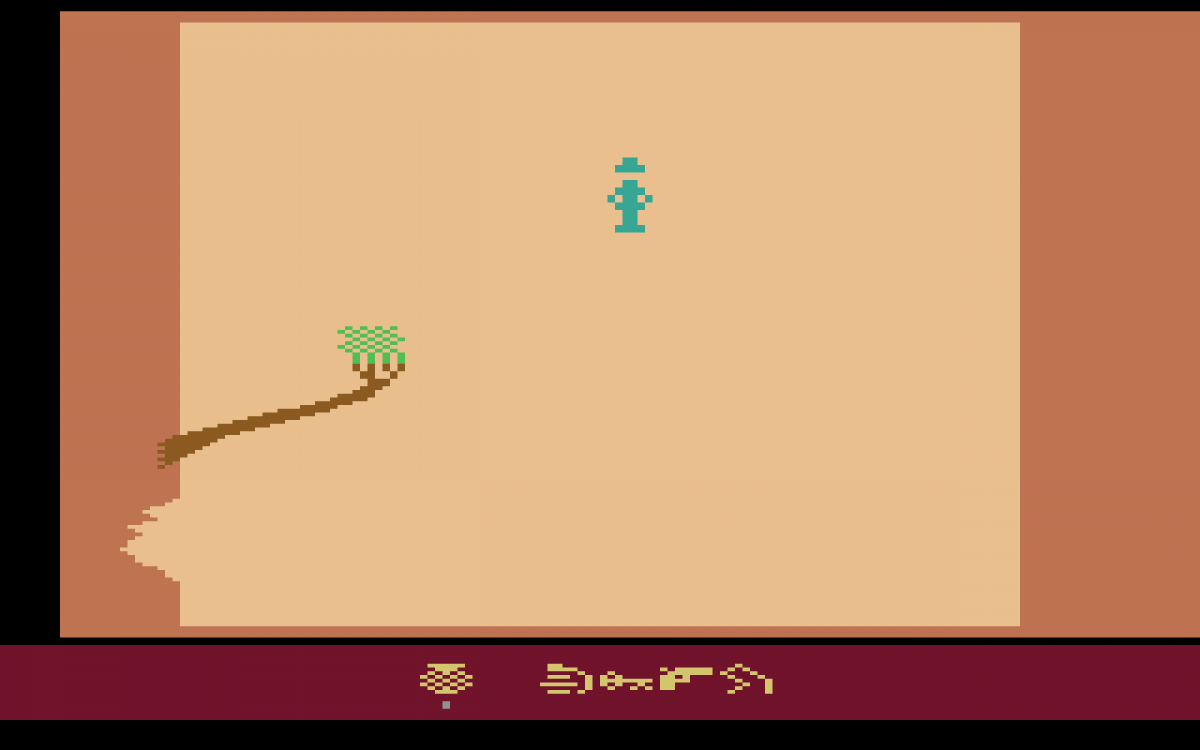 Raiders of the Lost Ark retro Atari 2600 video game featuring action adventure gameplay, treasure hunting exploration, movie based challenges and classic Atari entertainment - gameplay