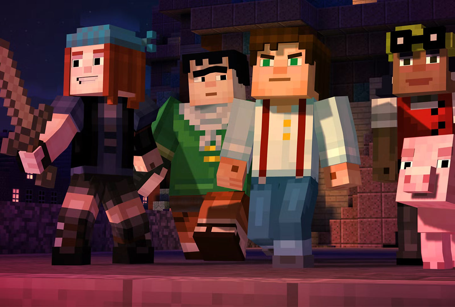 Minecraft Story Mode Season Pass Xbox 360 disc episodic adventure Telltale Games Jesse friends gameplay