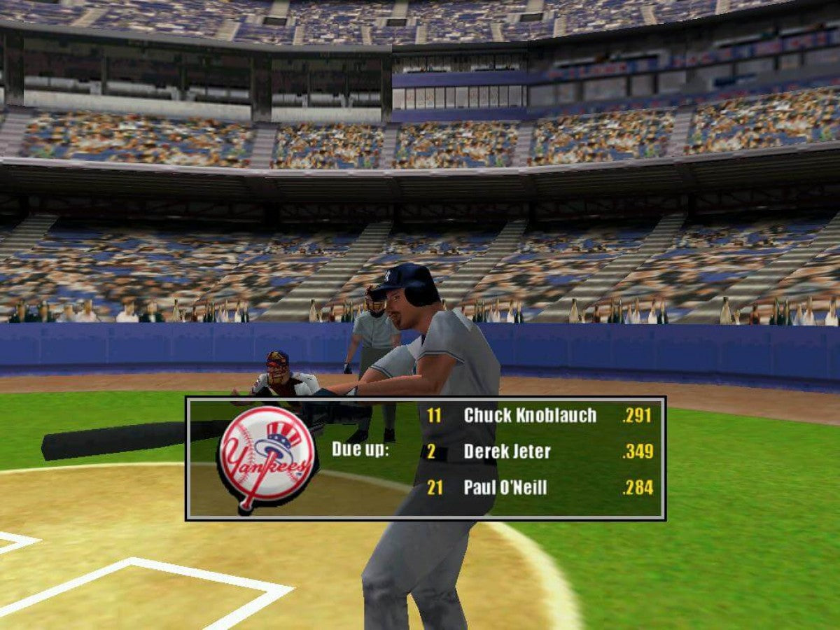 Triple Play 2001 for PlayStation 1 baseball sports video game featuring official MLB teams and players, realistic batting and pitching mechanics, season and franchise modes, and classic EA Sports baseball gameplay experience gameplay