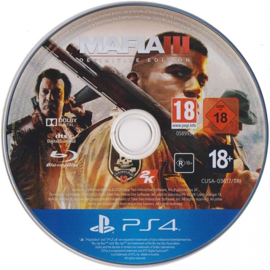 Mafia Trilogy [PAL Import] disc cover art for PlayStation 4 (PS4) video game. 