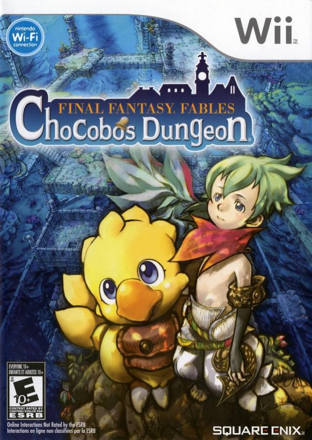 Final Fantasy Fables Chocobo’s Dungeon Nintendo Wii cover art for retro video game enthusiasts featuring fantasy adventure gameplay dungeon crawling exploration turn based combat mechanics magical creatures character progression story driven quests and charming role playing gaming experience and collectible gaming appeal cover art