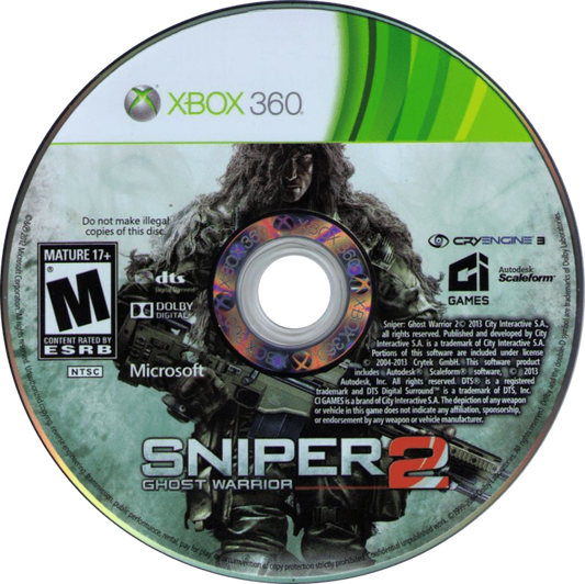 Sniper Ghost Warrior 2 Bulletproof Steelbook Edition Xbox 360 tactical sniper shooter first person FPS stealth combat military simulation precision shooting long range sniping CI Games special edition steelbook collector edition Xbox 360 software video game title game disc 