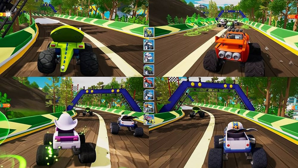 Blaze and the Monster Machines Axle City Racers PlayStation 4 PS4 kids racing game family-friendly educational adventure based on the Nickelodeon TV show gameplay screenshot