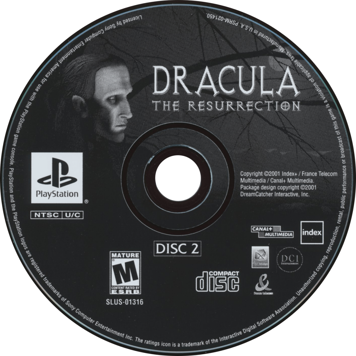 Dracula The Resurrection PlayStation PS1 for adventure video game fans featuring gothic horror storytelling vampire mysteries point and click exploration atmospheric environments puzzle solving cinematic scenes dark supernatural adventure classic PlayStation gaming collectible appeal game disc 2