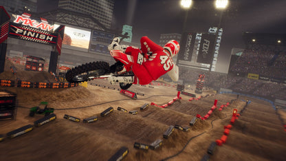 MX vs ATV All Out PAL Xbox One off-road racing video game multiple vehicle types open world environments career mode freestyle events multiplayer competition gameplay screenshot