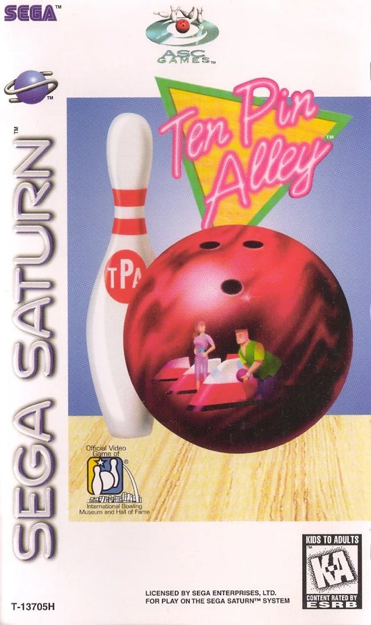 Ten Pin Alley cover art for Sega Saturn (SS) video game