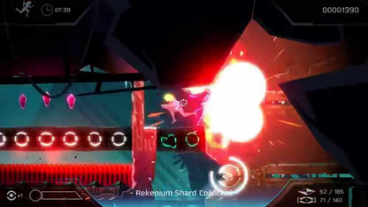 Velocity 2X for PS4 featuring fast-paced shoot ’em up action and platforming gameplay