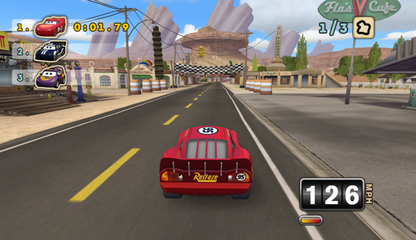 Disney Pixar Cars Mater-National Championship gameplay art for Nintendo Wii (Wii) video game